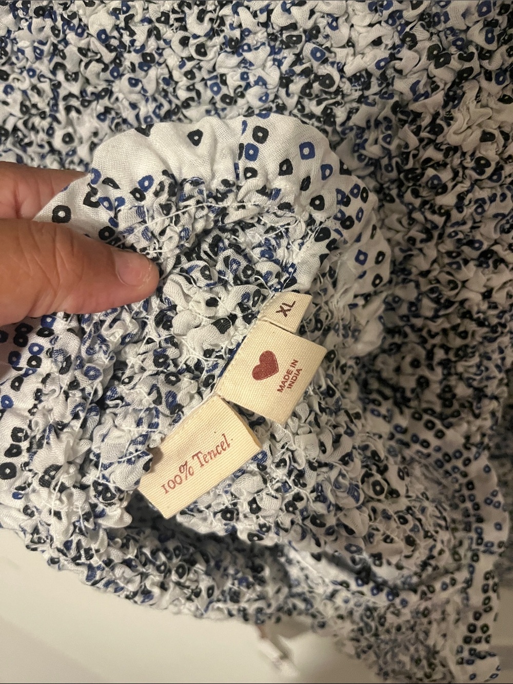 NWT ALIX OF BOHEMIA MAISIE DOMINO SMOCKED TOP - Picture 6 of 6